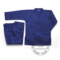 Blue Karate Uniforms 8 OZ 100% Cotton