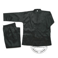 Black Karate Uniforms 8 OZ 100% Cotton