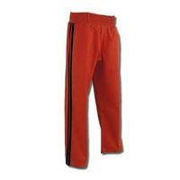 Boxing Kickboxing Muay Thai Pants Red - Black Strips