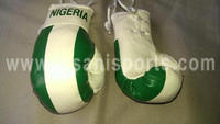 Nigeria White Flag Mini Boxing gloves