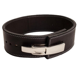 Lever Belt - Black Polished Leather