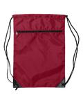 ZIPPER POCKET DRAWSTRING CINCH SACK - BACKPACK