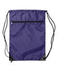 ZIPPER POCKET DRAWSTRING CINCH SACK - BACKPACK