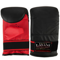 BOXING PUNCH BAG BALL MITT - PU BLACK-RED