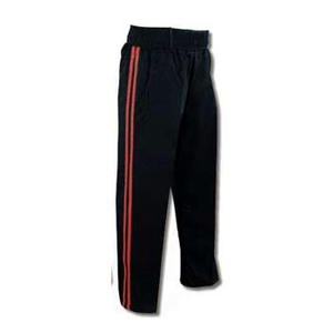 Boxing Kickboxing Muay Thai Pants Black - Red Strips