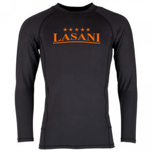 Grey Long Sleeves Rash Guards